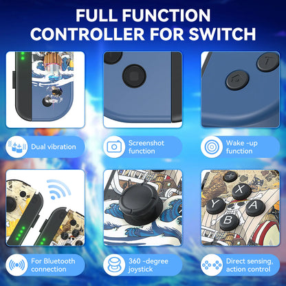 Game Switch Controller for Nintendo Switch - Joypad L/R Compatible with Switch/Lite/Oled