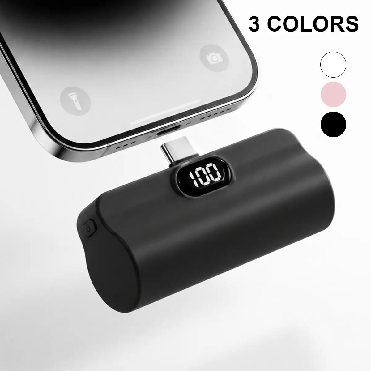 5000Mah Mini Capsule Universal Power Bank - 10W Fast Charging USB-C Portable Charger, Ultra Compact Lightweight Pocket External Battery Pack with Cable Compatibility for Iphone & Android Smartphones, Mobile Accessory, Accessories