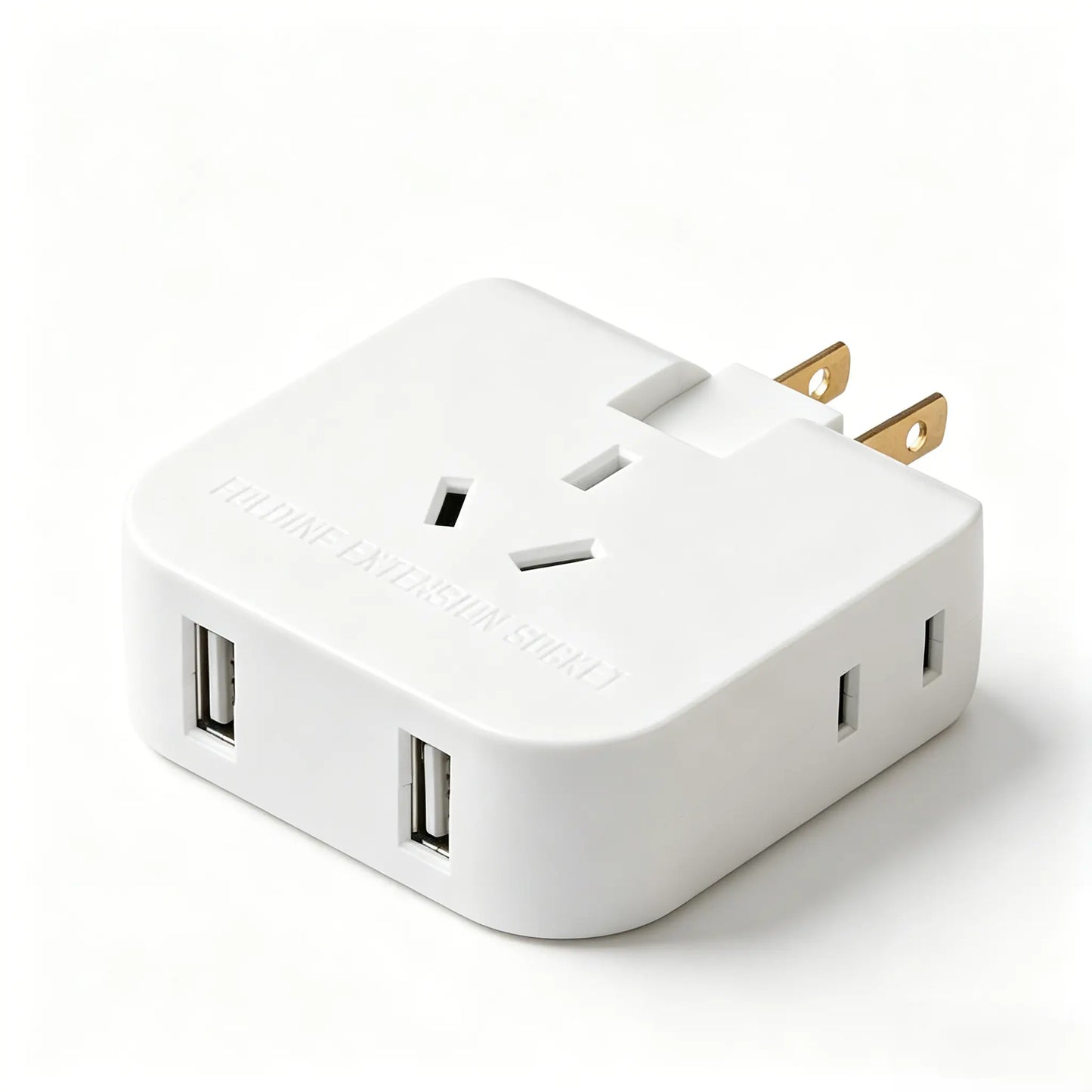 Multi Plug Outlet Extender Wall Outlet Travel Plug Adapter Surge Protector 2500W, 3-Sided 5 Adapter-Spaced Outlets 180° Rotate Plug Flat Pin Plug Outlet, 2 USB Ports (USB-C Fast Charging), Etl-Certified Extender Multifunctional