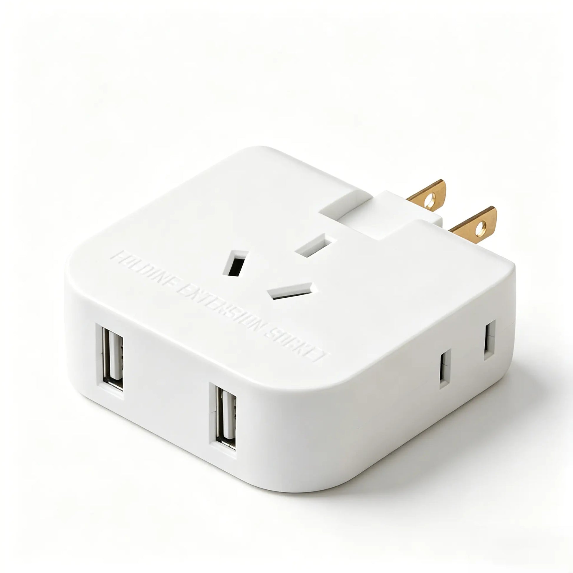 Multi Plug Outlet Extender Wall Outlet Travel Plug Adapter Surge Protector 2500W, 3-Sided 5 Adapter-Spaced Outlets 180° Rotate Plug Flat Pin Plug Outlet, 2 USB Ports (USB-C Fast Charging), Etl-Certified Extender Multifunctional